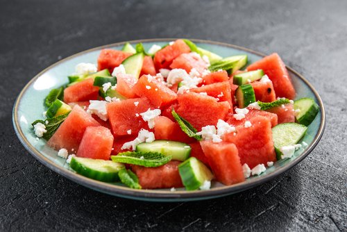 Wassermelonen-Gurkensalat mit Feta : Andreas Hofer Institut